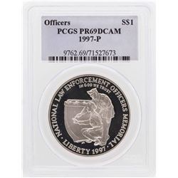1997-P $1 Law Enforcement Officers Commemorative Silver Dollar Coin PCGS PR69DCA