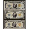 Image 1 : Lot of (3) 1934A $10 North Africa WWII Emergency Silver Certificate Notes