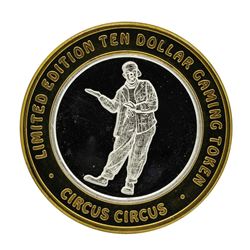.999 Silver Circus Circus Hotel & Casino Las Vegas $10 Limited Edition Gaming To