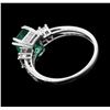 Image 3 : 14KT White Gold 1.70ct Emerald and Diamond Ring