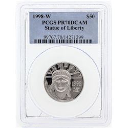 1998-W $50 American Platinum Eagle Coin PCGS PR70DCAM