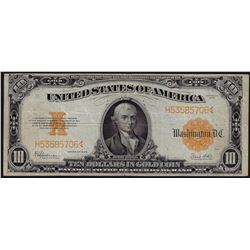 1922 $10 Gold Certificate Note