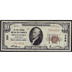 1929 $10 National Bank of Bridgeport, Connecticut National Currency Note CH# 335