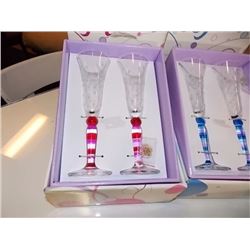 NEW SET OF GLASSES - 2 PC SET - RED - RETAIL ESTIMATE $29.99