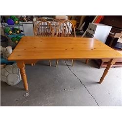 OLD COUNTRY STYLE PINE DINING TABLE