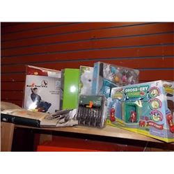 SHELF LOT OF NEW ITEMS - INCLUDING BUILD YOUR OWN BEAN BAG CHAIR,  GROSS-ERY STORE MORE