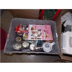 BIN OF CANNING ITEMS