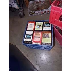 CRATE OF VINTAGE 8-TRACK TAPES