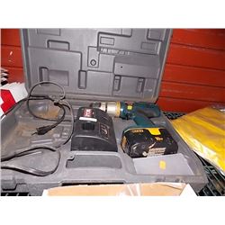 RYOBI 18 VOLT DRILL, BATTERY & CHARGER