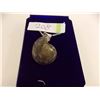 Image 2 : NECKLACE - GENUINE PREHISTORIC AMMONITE FOSSIL IN STERLING SILVER SETTING - ON ROPE