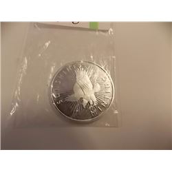 SILVER ROUND - 1/2 OZ SUNDHINE MINTING - .999 FINE SILVER WITH DECODER ON BACK - EAGLE & SUN MOTIF