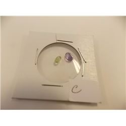 GEMSTONES -  2 TTL - AMETHYST(OVAL) & CITRINE (OVAL)