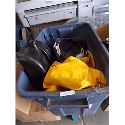 BIN OF ASSORTED TOOLS AND MORE