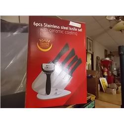 NEW STAINLESS STEEL KNIFE SET - 6 PC - GERMANY COATING - 6PC