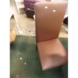 LEATHER DINING CHAIRS - 4 X BID