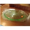 Image 1 : GREEN DEPRESSION GLASS DISH