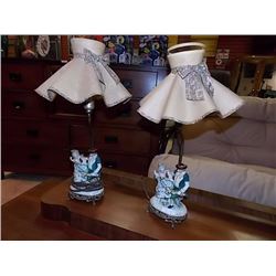 VINTAGE TABLE LAMPS - LADY & MAN FIGURE - 2 TTL
