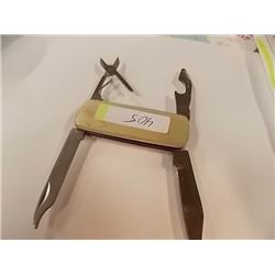 NEW MULTI KNIFE WOOD HANDLE