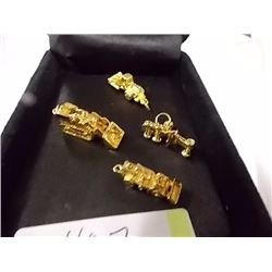 GOLD COLOR TRACTOR CHARMS - 4 TTL