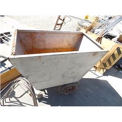 ALUMINUM BIN ON WHEELS