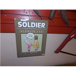MEMORABILIA - METAL SIGN - SOLDIER RED NECK