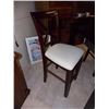 Image 1 : MAHOGANY BAR HEIGHT CHAIRS - 4 X BID