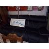 Image 1 : LIKE NEW BLACK RECLINING SOFA NO CORD