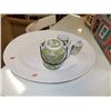 Image 1 : TEA SET - 3PC & ITALIA TURKEY PLATER
