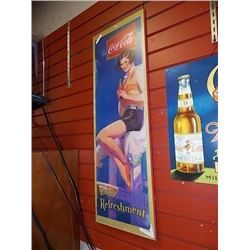 MEMORABILIA SIGN - COCA-COLA PRINT ON BOARD - 1997