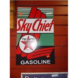AUTOMOTIVE MEMORABILIA - METAL TEXACO SIGN - SKY CHIEF