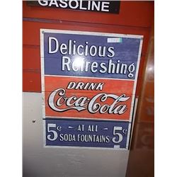MEMORABILIA - METAL SIGN - COCA-COLA