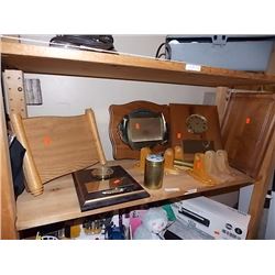 SHELF LOT OF WOOD PRODUCTS