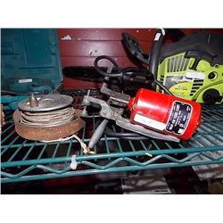 VINTAGE SNAP-ON HAND TOOL WITH MOTOR - PLUS!! VINTAGE FALLERS TAPE MEASURE - 2PC TTL