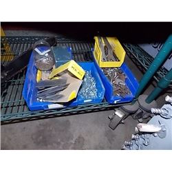 BINS OF ASSORTED HARDWARE- 4 TTL