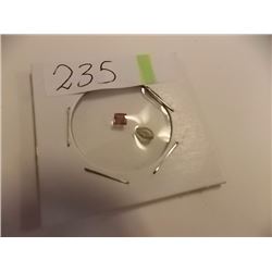 GEMSTONES -  2 TTL - GARNET (SQUARE)& PERIDOT(PEAR