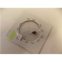 GEMSTONES -  2 TTL - WHITE TOPAZ (OVAL) & GARNET(PEAR)