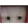 Image 1 : EARRINGS - NEW GARNET & DIAMONDS IN STERLING SILVER SETTING - ESTIMATED RETAIL $275