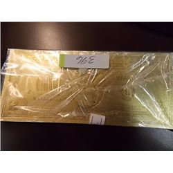 GOLD FOIL BILL - 24K GOLD - USA $2 - not legal tenedar