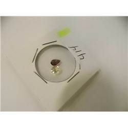 GEMSTONES -  2 TTL - CITRINE(OVAL) & GARNET(PEAR)