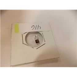 GEMSTONES -  2 TTL - GARNET (SQUARE)& WHITE TOPAZ(OVAL)