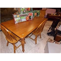 SOLID WOOD TABLE WITH 4 CHAIRS
