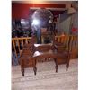 Image 3 : VINTAGE WALNUT DRESSER / VANITY - 1920'S - WITH MIRROR AND SHOULDER NOOKS