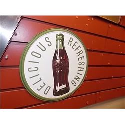 MEMORABILIA  - ROUND METAL SIGN - COCA-COLA