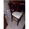 Image 1 : MAHOGANY BAR HEIGHT CHAIRS - 4 X BID