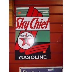 AUTOMOTIVE MEMORABILIA - METAL TEXACO SIGN - SKY CHIEF