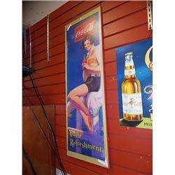 MEMORABILIA SIGN - COCA-COLA PRINT ON BOARD - 1997