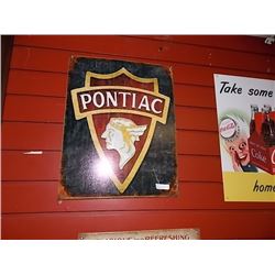 AUTOMOBILIA MEMORABILIA - METAL SIGN - PONTIAC