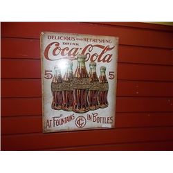 MEMORABILIA - METAL SIGN - COCA COLA