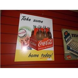 MEMORABILIA - METAL SIGN - COCA COLA