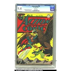 Action Comics #82 (DC, 1945) CGC NM 9.4 White pages.